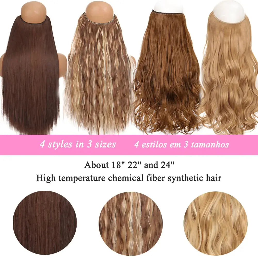 Synthetic No Clip Artificial Hair GLR SHOPPING