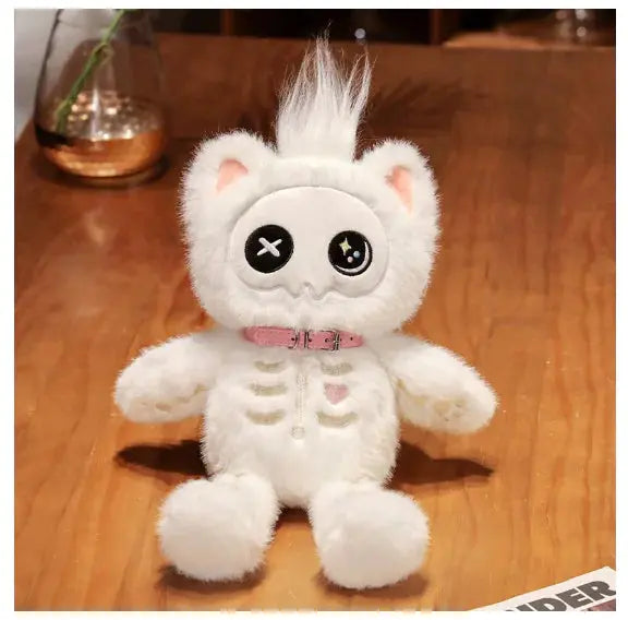 Kawaii Devil Skeleton Cat Plush Toy GLR SHOPPING