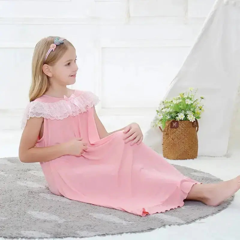 Girls Short Sleeve Pajama Dress GLR SHOPPING