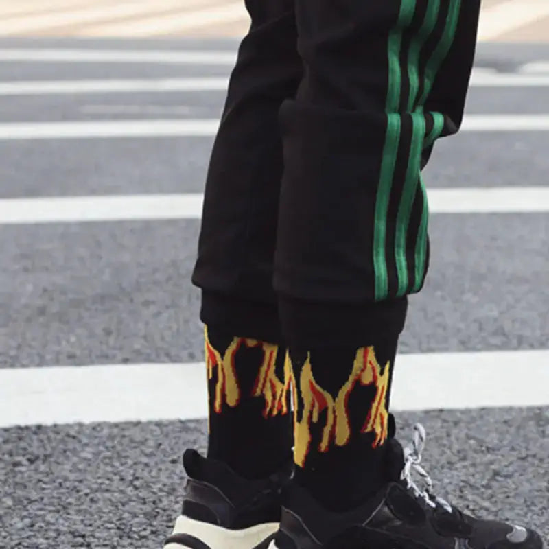 Contrast Flames Socks GLR SHOPPING