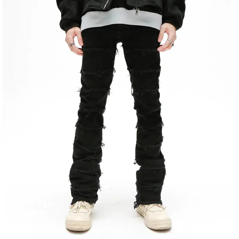 Heavy Industry Hole Frayed Destruction Waxed Jeans GLR SHOPPING