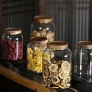 Large-Capacity Glass Jar with Wooden Lid GLR SHOPPING