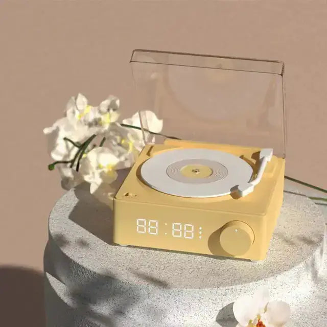 New Retro Vinyl Wireless Bluetooth Speaker Alarm Clock GLR SHOPPING