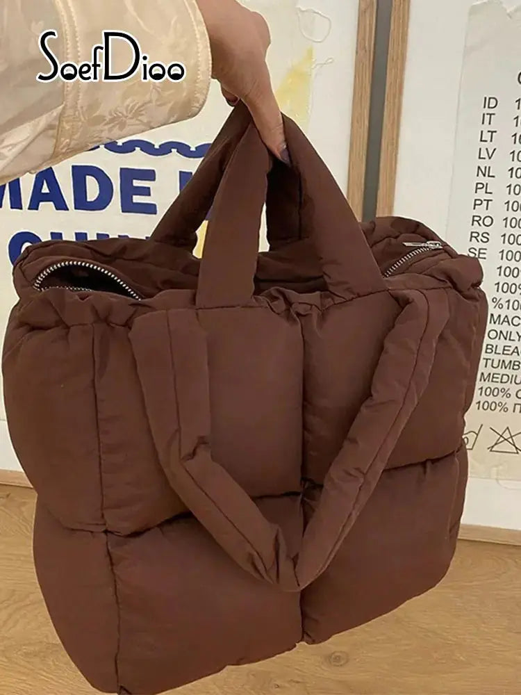 Zipper Cotton-padded Jacket Bag GLR SHOPPING