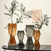Abstract Human Face Glass Flower GLR SHOPPING