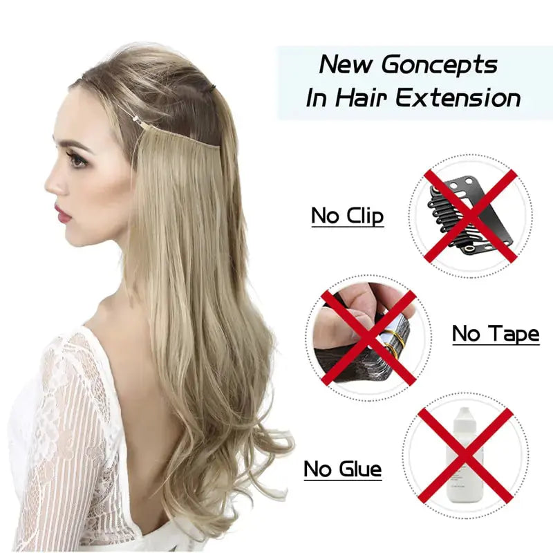 No Clip In Synthetic Hairs GLR SHOPPING