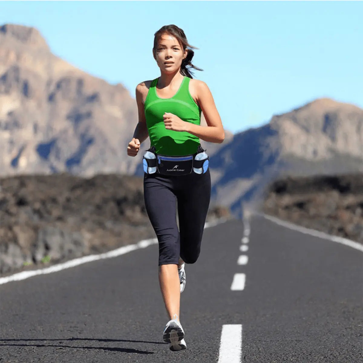 Running Hydration Belt Waist Bag with Water-Resistant Pockets and 2 - GLR SHOPPING