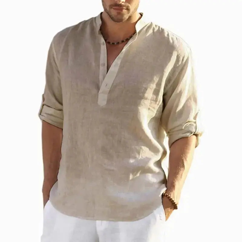 Linen Long Sleeve T-Shirt GLR SHOPPING