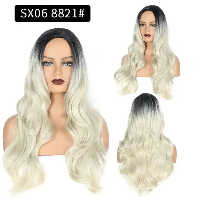 Wavy Middle Part Wigs GLR SHOPPING
