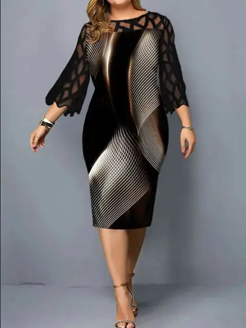Elegant Plus Size Dress GLR SHOPPING