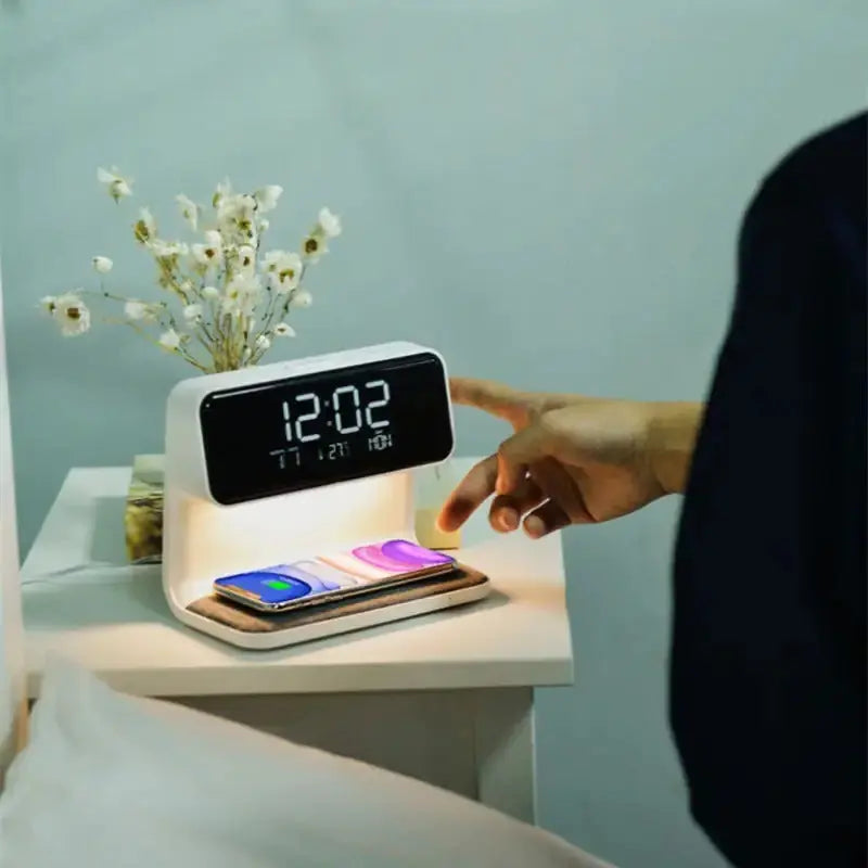 Bedside 3 In 1 LCD screen Alarm Clock GLR SHOPPING