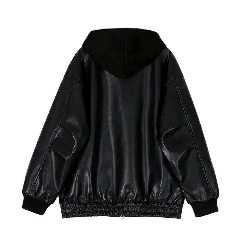 Men's Hooded Leather Jackets GLR SHOPPING