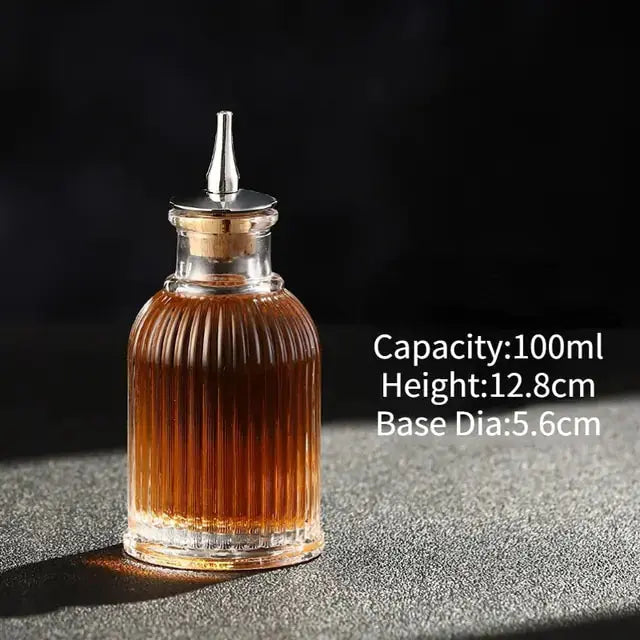 Cocktail Bitters Bottle Vintage Glass GLR SHOPPING