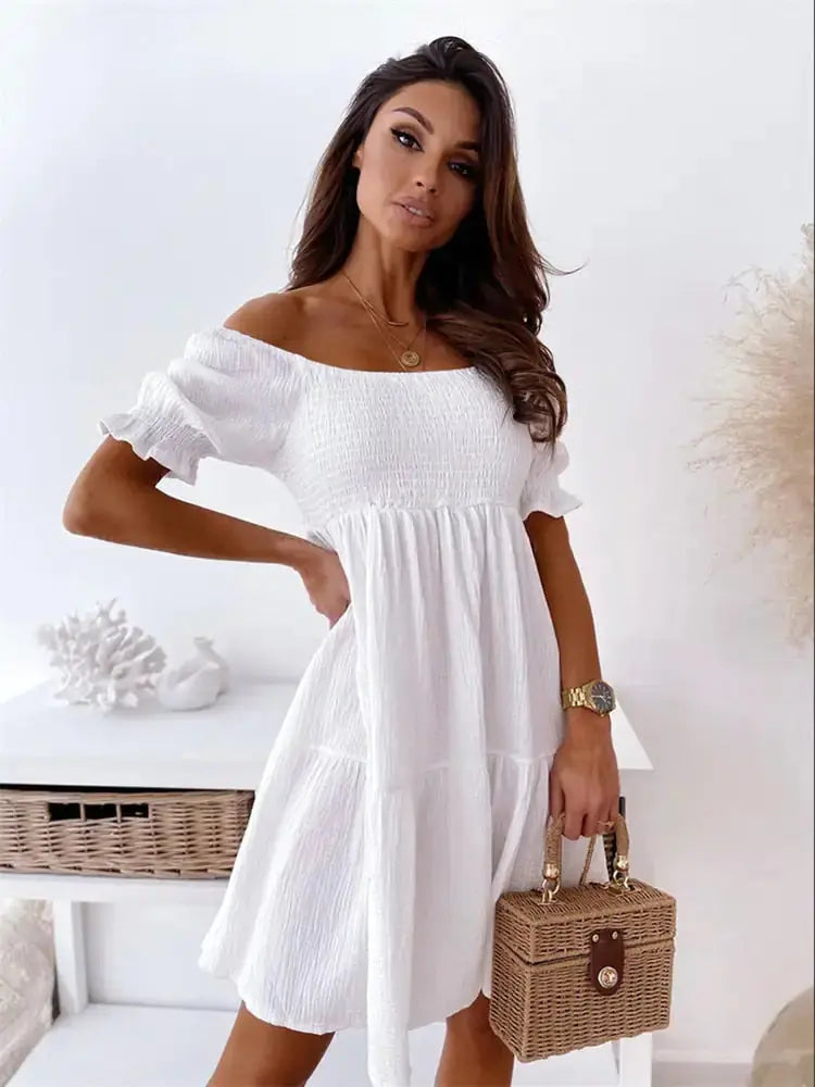 Queen Plain Short Dress GLR SHOPPING