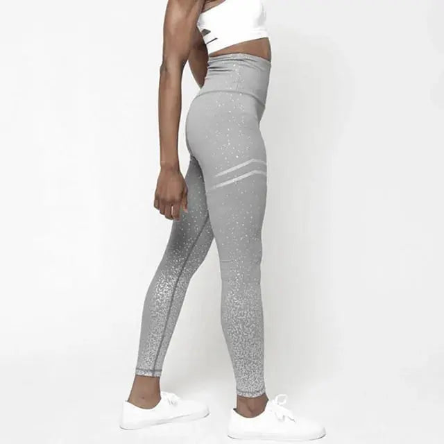 NORMOV New Hotsale Women Gold Print Leggings No Transparent Exercise Fitness Leggings Push Up Workout Female Pants GLR SHOPPING