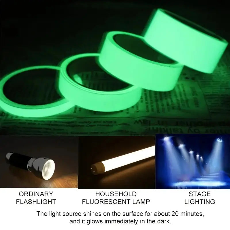 Dark Green Glow Safety Tape GLR SHOPPING