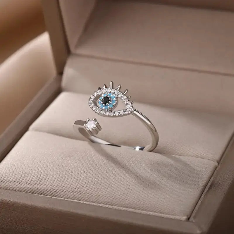 Turkish Blue Evil Eye Rings GLR SHOPPING