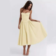 Dopamine Wear Suspender Dress French Retro Long Skirt GLR SHOPPING