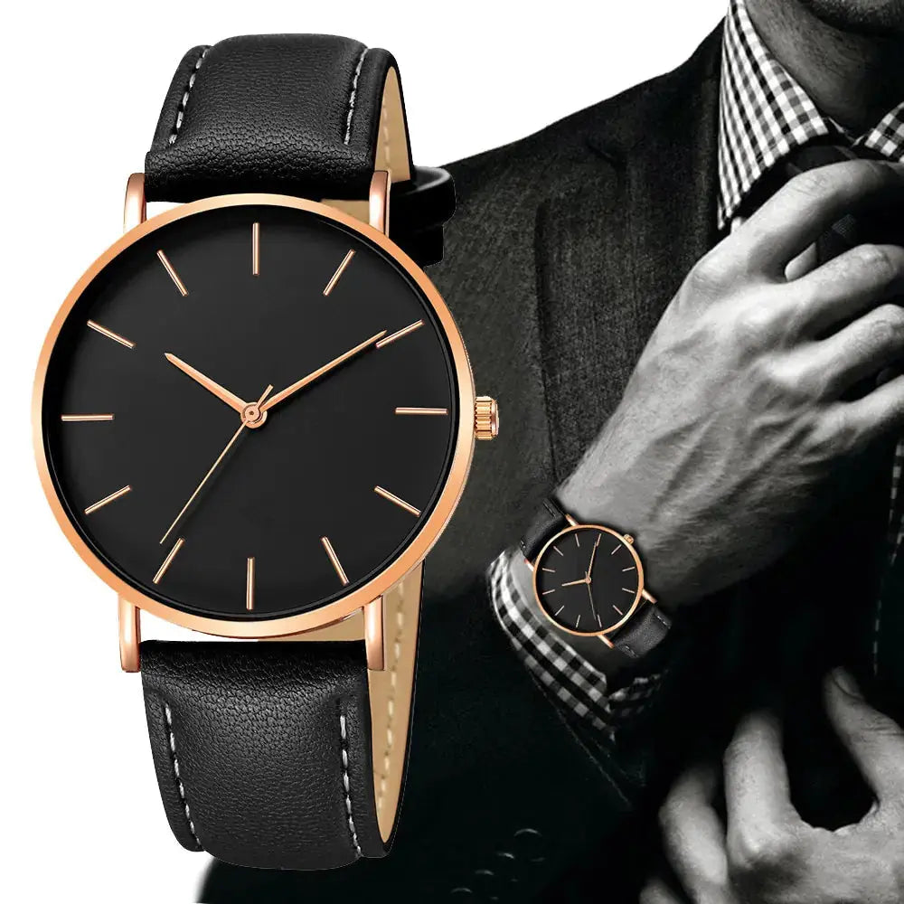 Simple Leather Men's Luxury Watches GLR SHOPPING