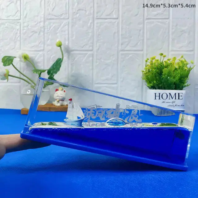 Cruise Ship Fluid Drift Bottle Decoration GLR SHOPPING