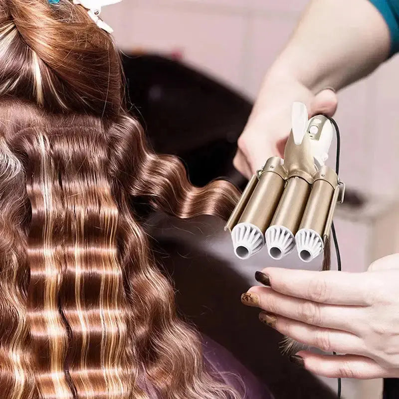 Electric Triple Barrel Curling Iron GLR SHOPPING