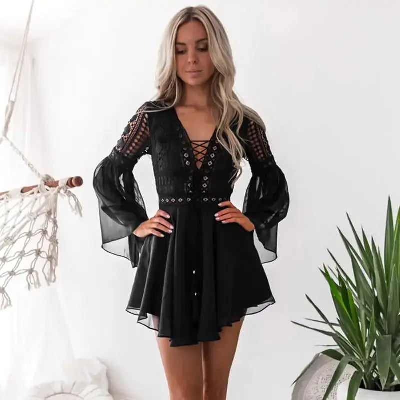 White Hollowed Dress GLR SHOPPING