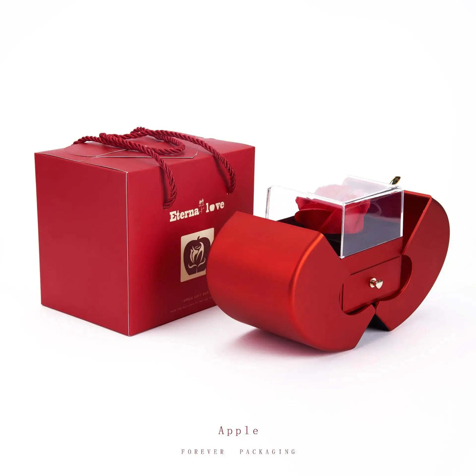 Eternal Flower Apple Jewelry Box GLR SHOPPING