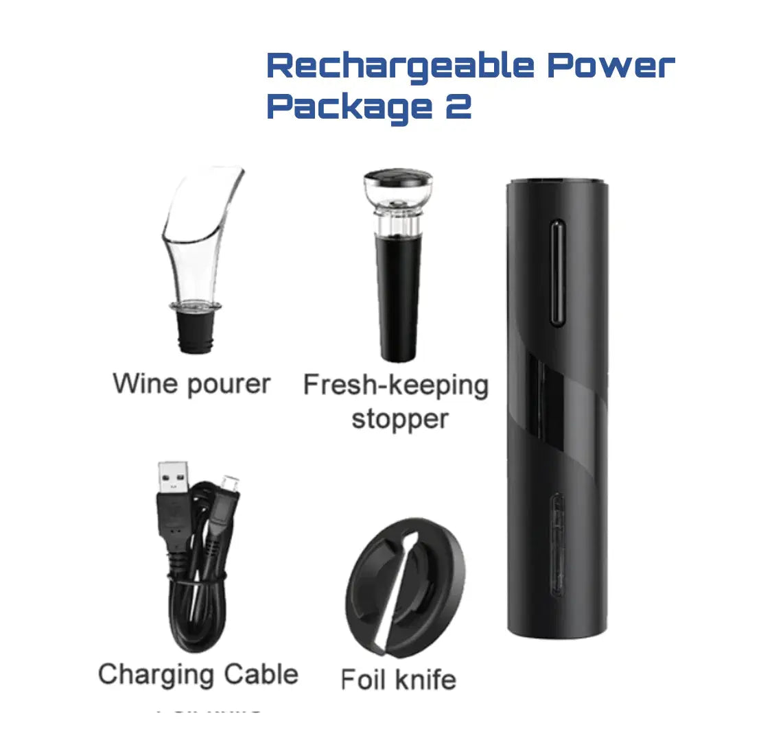 Rechargeable Wine Bottle Opener GLR SHOPPING