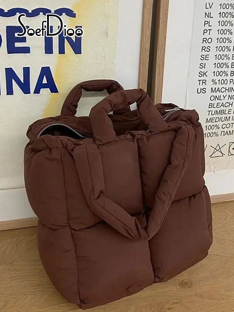 Zipper Cotton-padded Jacket Bag GLR SHOPPING
