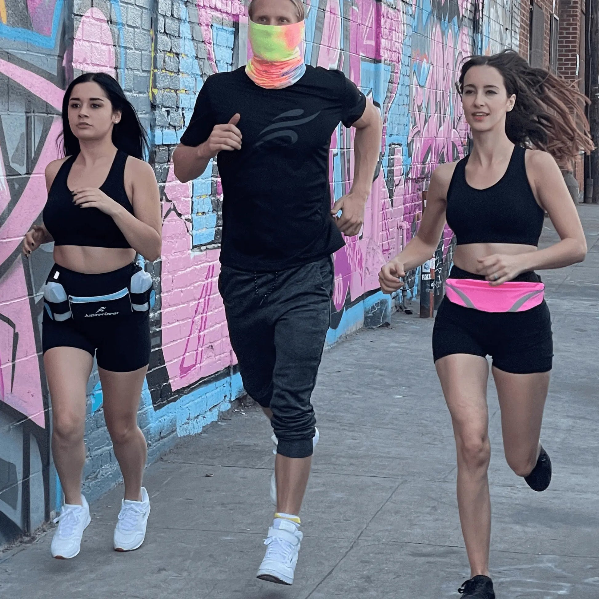 Running Hydration Belt Waist Bag with Water-Resistant Pockets and 2 - GLR SHOPPING