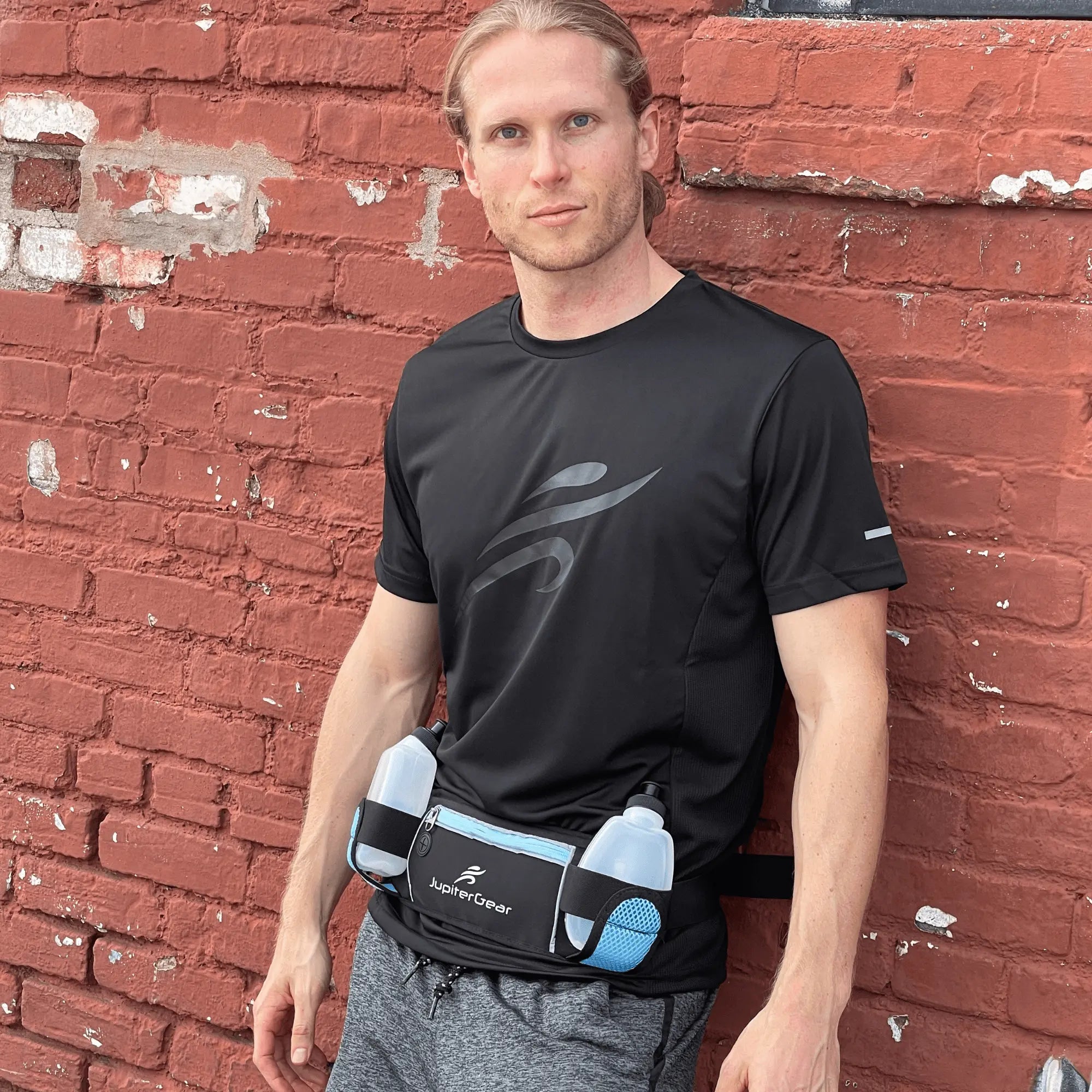 Running Hydration Belt Waist Bag with Water-Resistant Pockets and 2 - GLR SHOPPING