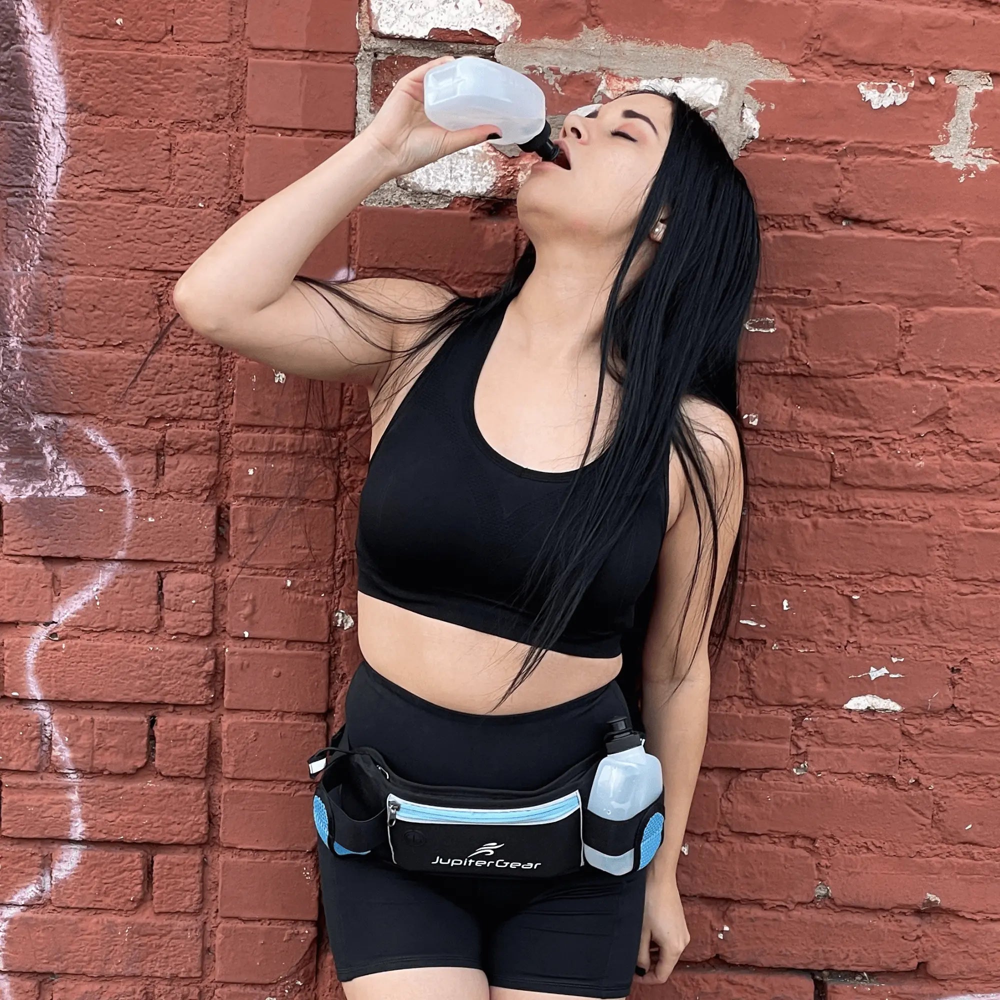 Running Hydration Belt Waist Bag with Water-Resistant Pockets and 2 - GLR SHOPPING