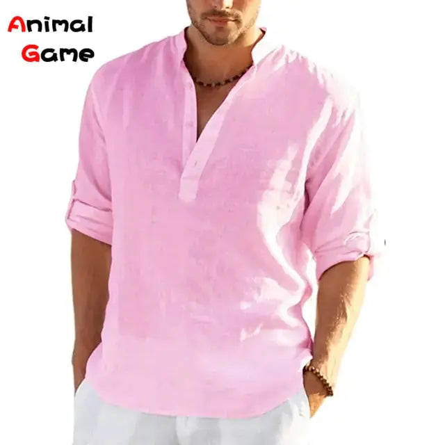 Linen Long Sleeve T-Shirt GLR SHOPPING