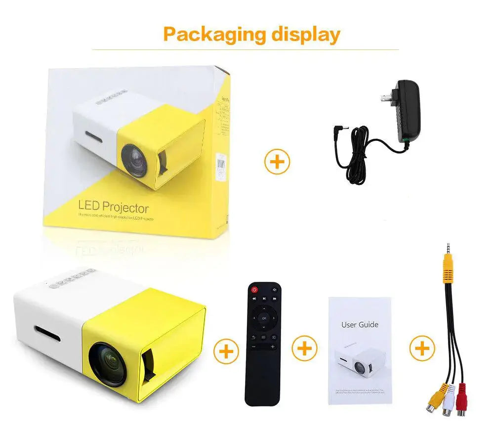 Portable 1080P Home Theater Projector GLR SHOPPING