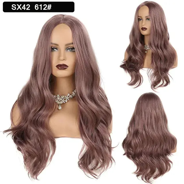 Wavy Middle Part Wigs GLR SHOPPING