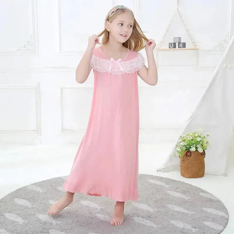Girls Short Sleeve Pajama Dress GLR SHOPPING
