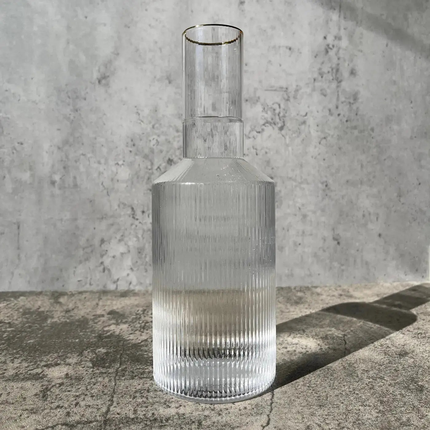 1922 Ripple Carafe with Gold Rim GLR SHOPPING