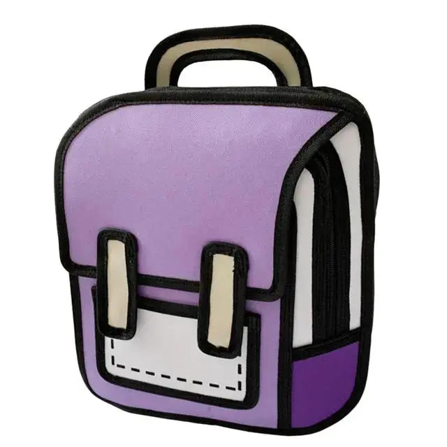 2D Comic Adjustable Strap Bookbag - GLR SHOPPING