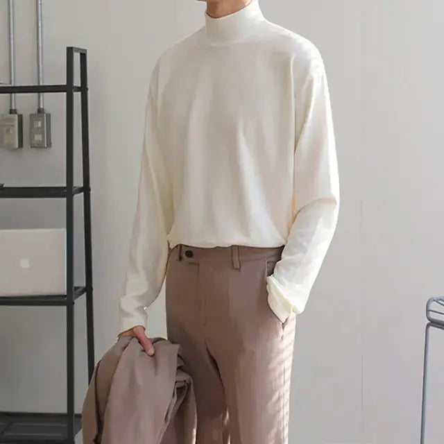 Casual Velvet Turtleneck Men Loose Sweater GLR SHOPPING