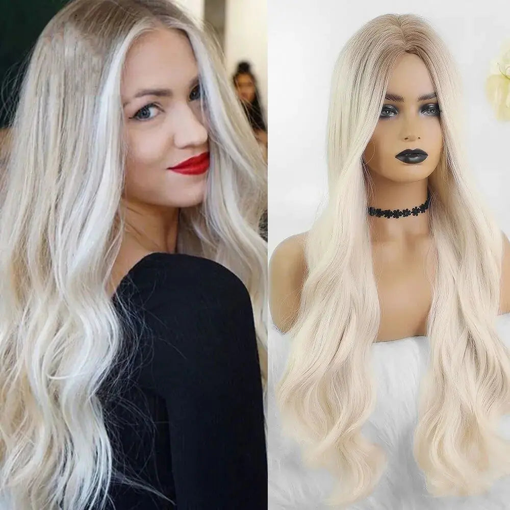 Wavy Middle Part Wigs GLR SHOPPING