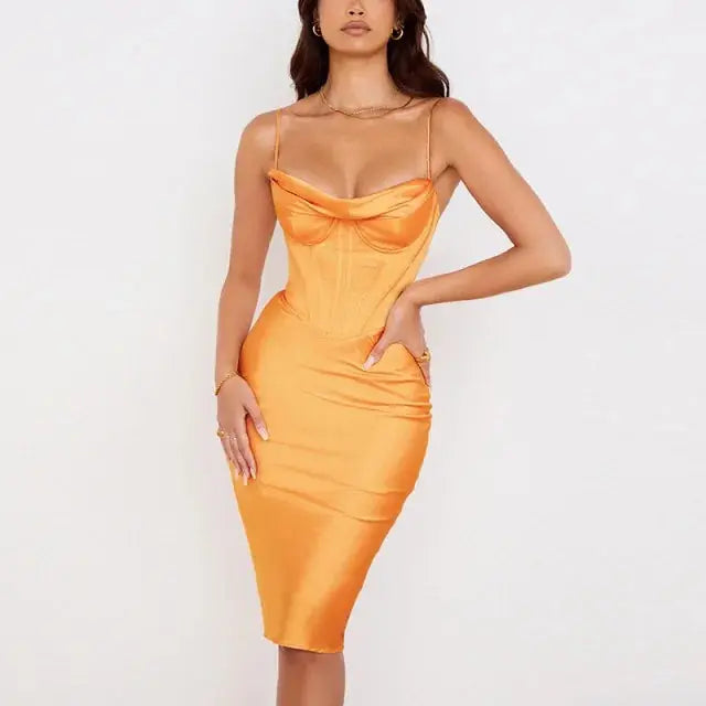Satin Summer Dress GLR SHOPPING