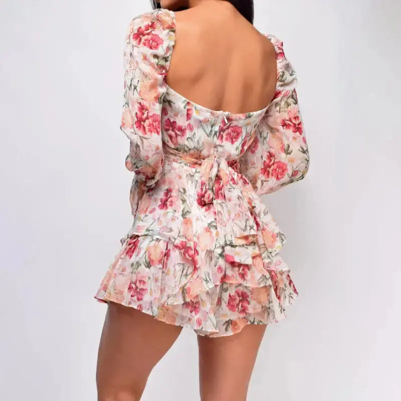 Square Collar Backless Romper GLR SHOPPING