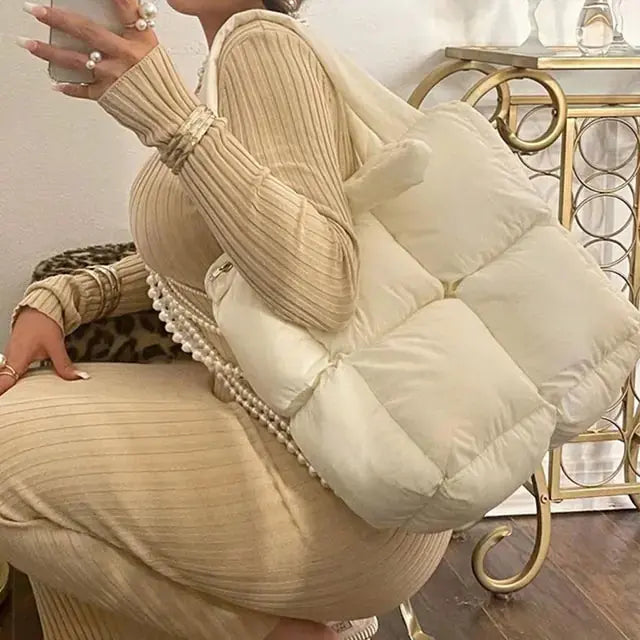 Zipper Cotton-padded Jacket Bag GLR SHOPPING