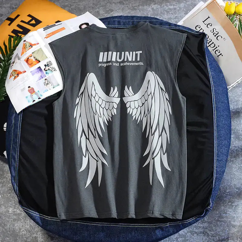Cut Off Angel Wings Tee GLR SHOPPING