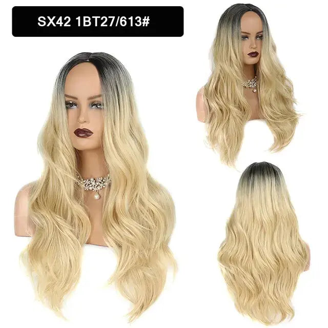 Wavy Middle Part Wigs GLR SHOPPING