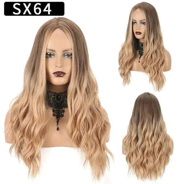 Wavy Middle Part Wigs GLR SHOPPING
