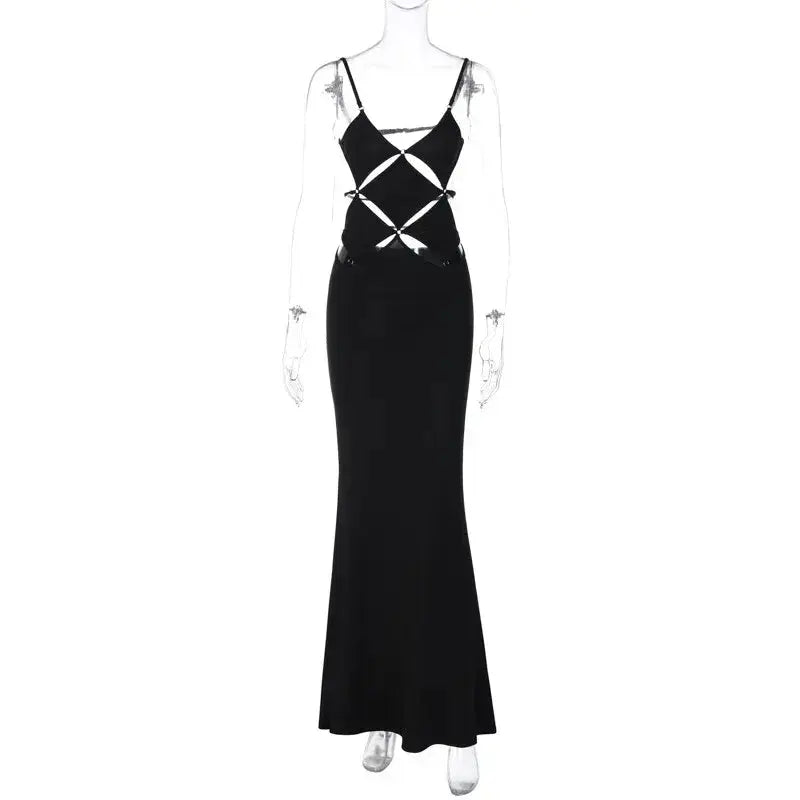 Sexy Sleeveless Backless Bodycon Maxi Evening Party Dress GLR SHOPPING