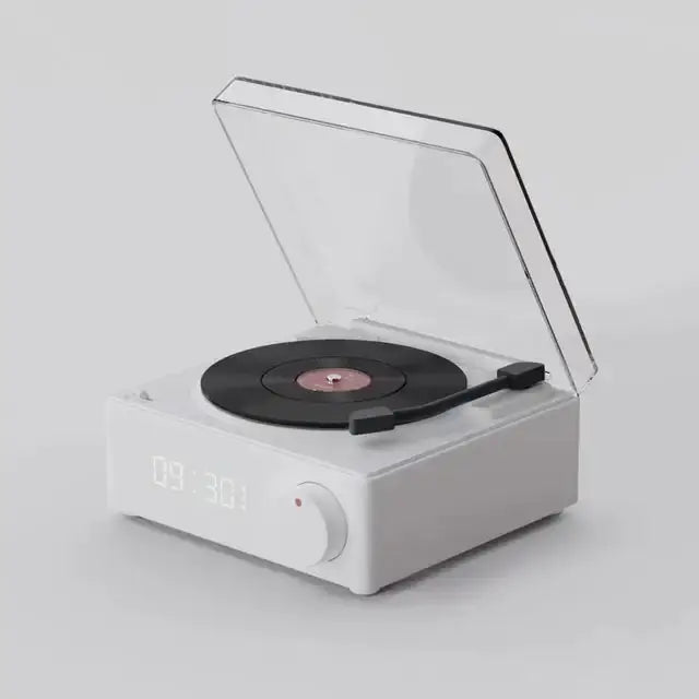 New Retro Vinyl Wireless Bluetooth Speaker Alarm Clock GLR SHOPPING