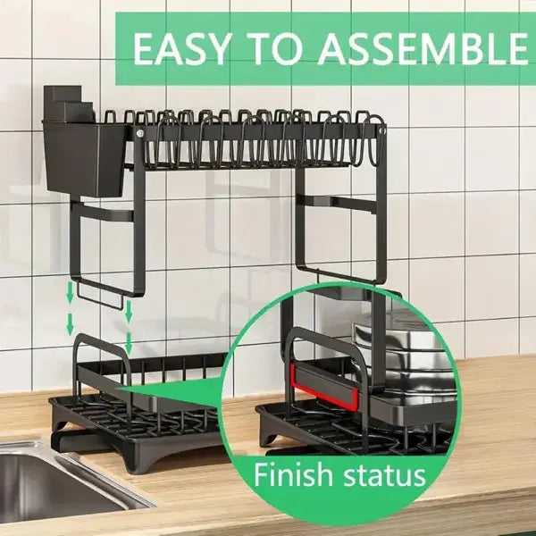 Compact Chef's 2-Tier Dish Organizer GLR SHOPPING