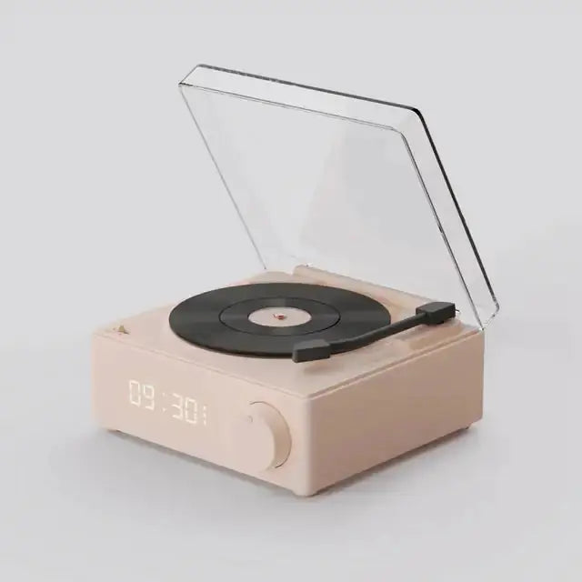 New Retro Vinyl Wireless Bluetooth Speaker Alarm Clock GLR SHOPPING